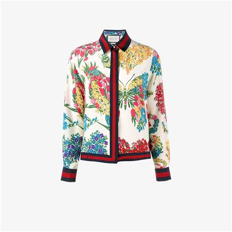 gucci corsage silk print shirt replica|Gucci t-shirt lookup.